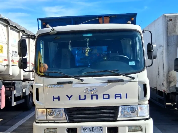 Camión Hyundai blanco de 10 toneladas